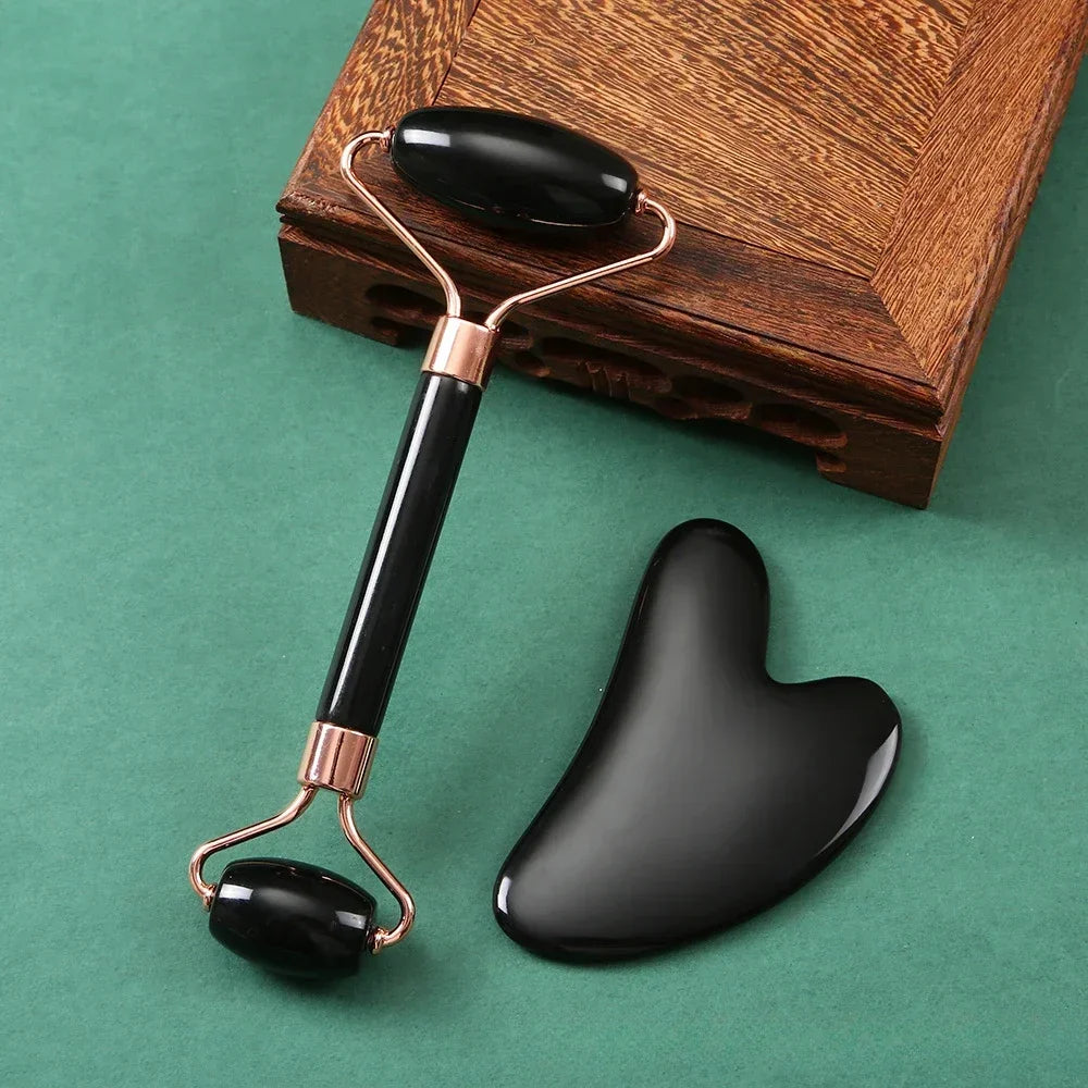 Set Gua Sha & Rouleau de Jade – Massage Visage Voyage