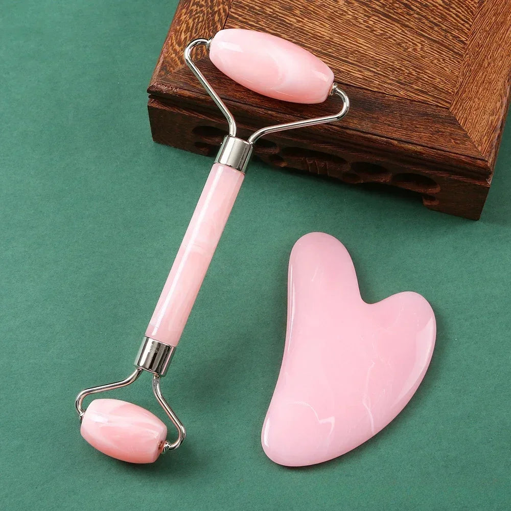 Set Gua Sha & Rouleau de Jade – Massage Visage Voyage