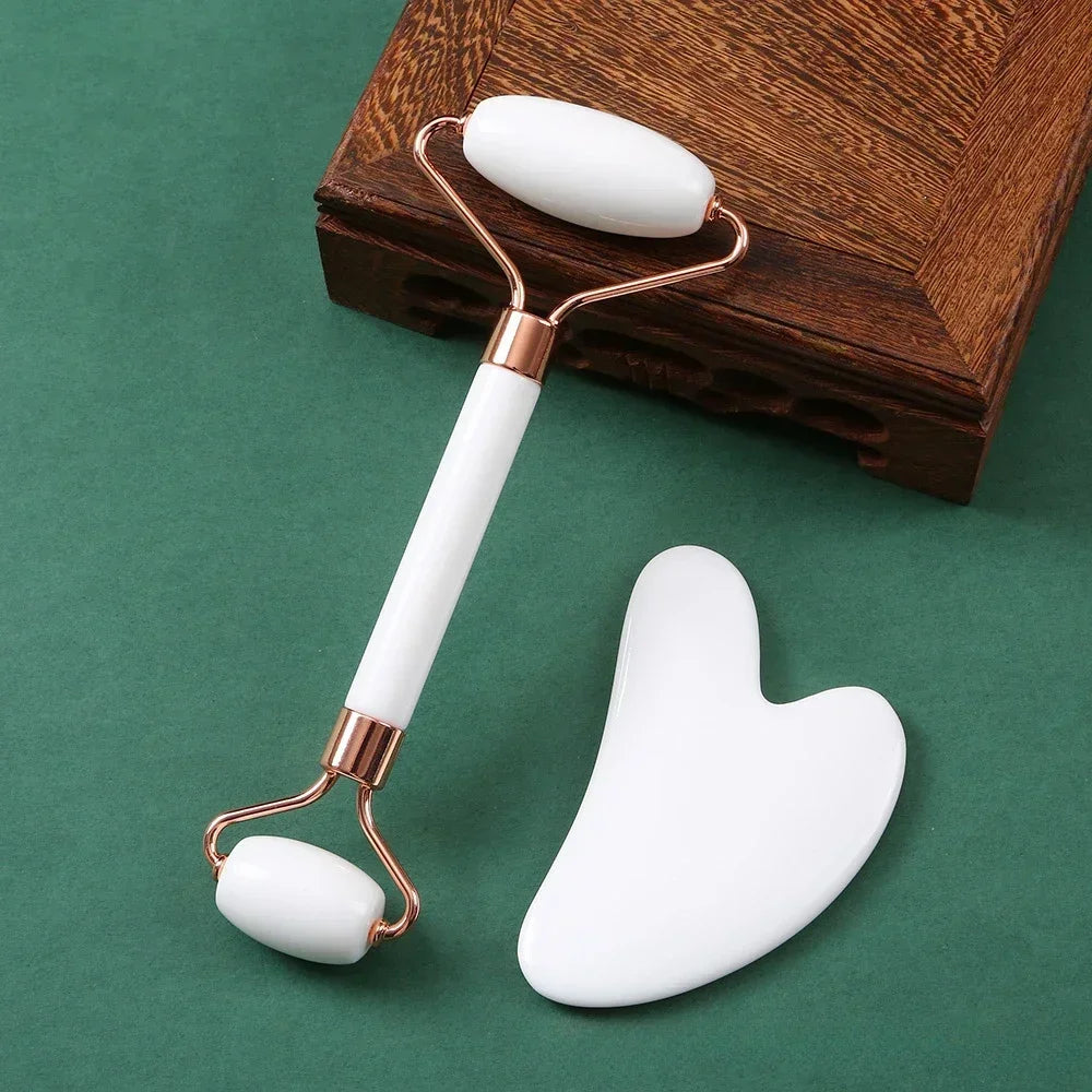 Set Gua Sha & Rouleau de Jade – Massage Visage Voyage